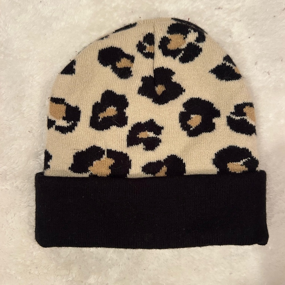 Leopard Print Kids Beanie